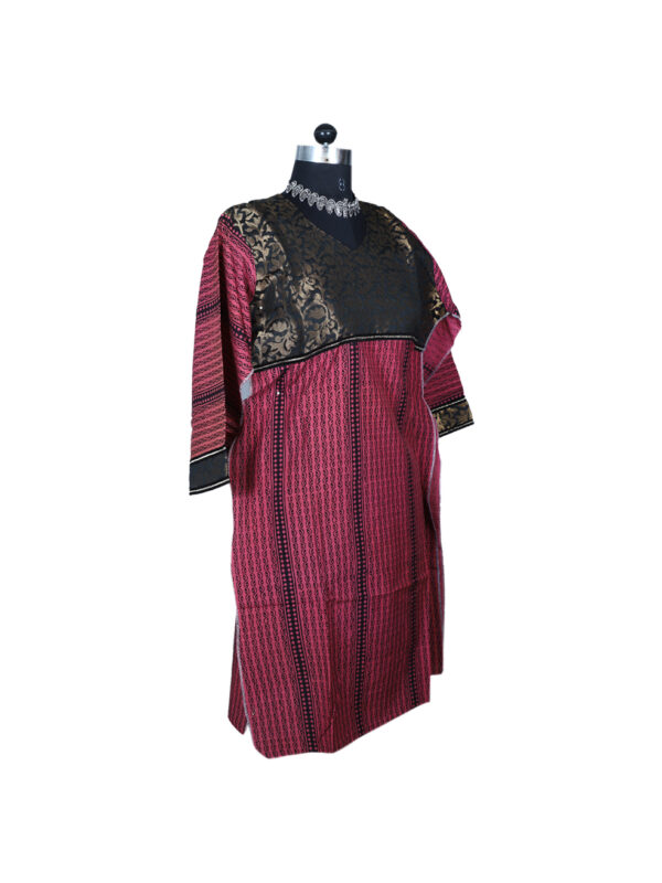 Semistitch Designer Kurti Material Pure Handloom Cotton Bagh print