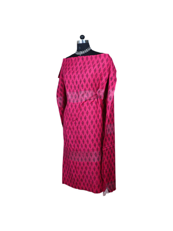 Semistitch Designer Kurti Material Pure Handloom Cotton Bagh print