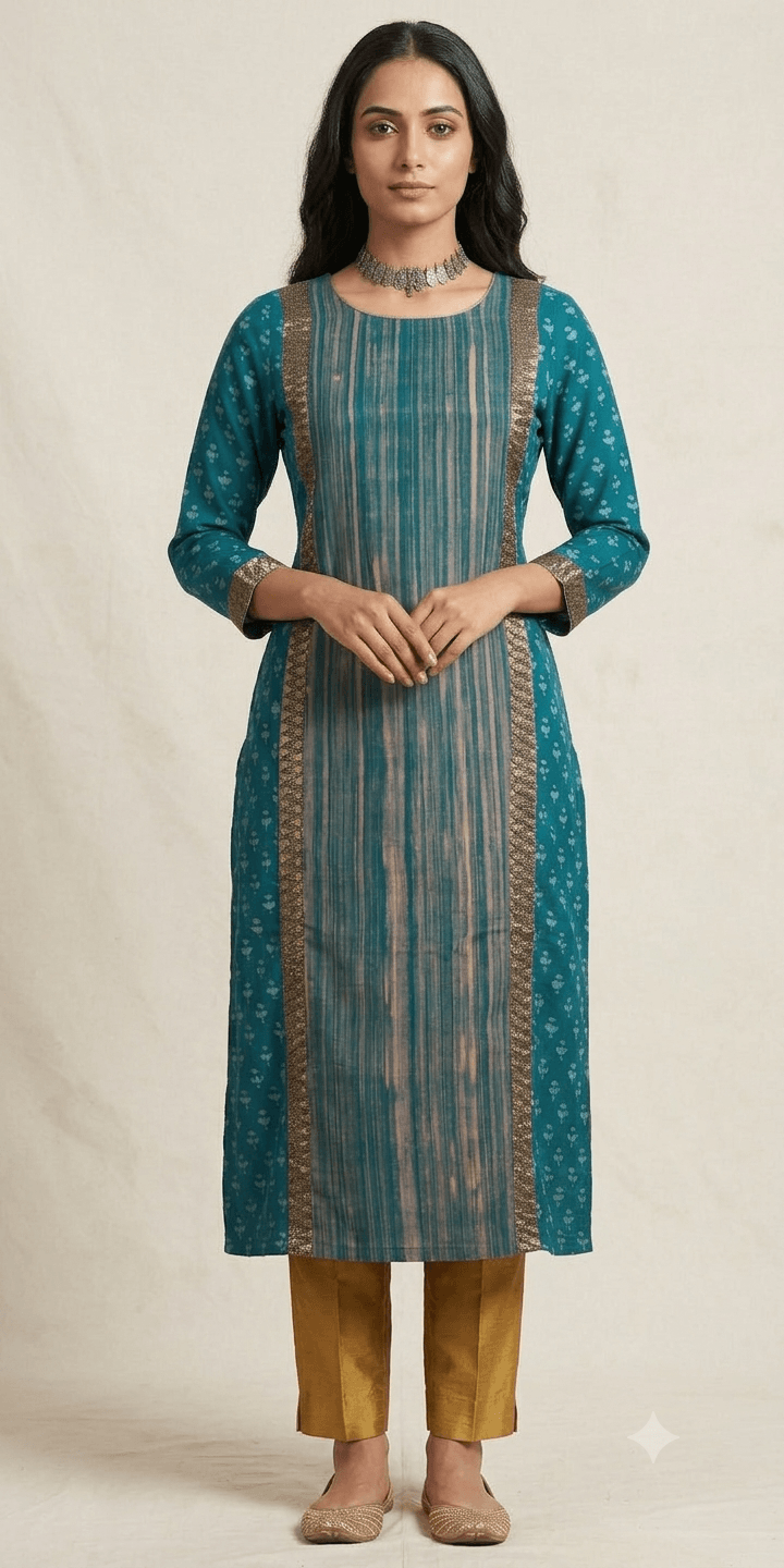 Semistitch Designer Kurti Material Pure Handloom Cotton Handcrafted  Batik print
