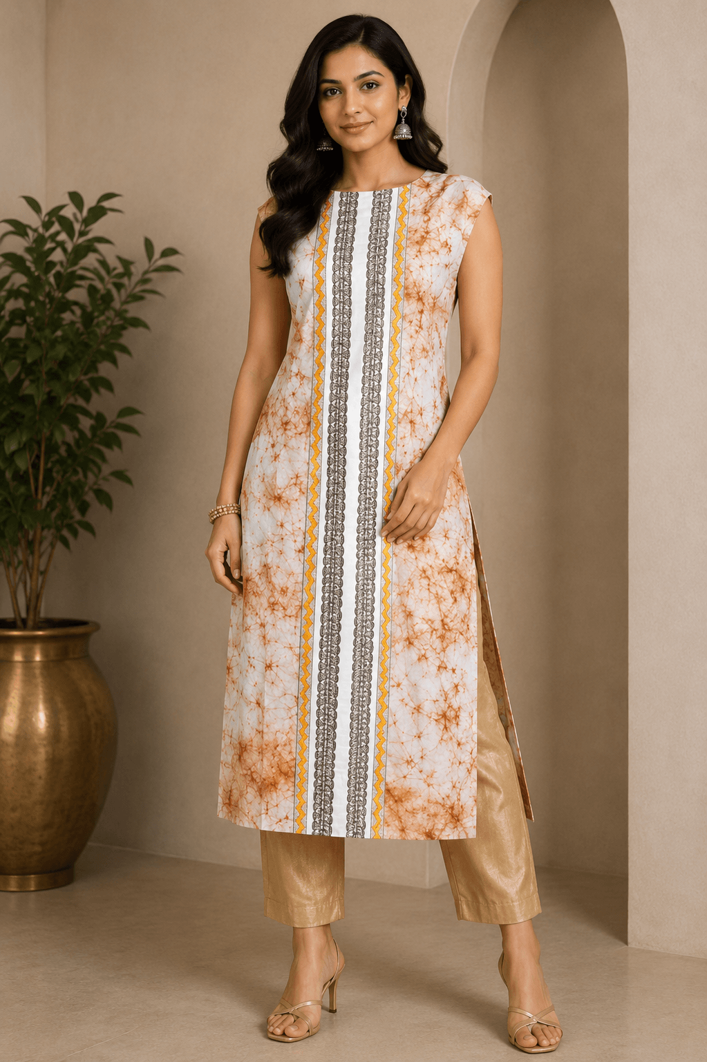 Semistitch Designer Kurti Material Pure Handloom Cotton Handcrafted  Batik print