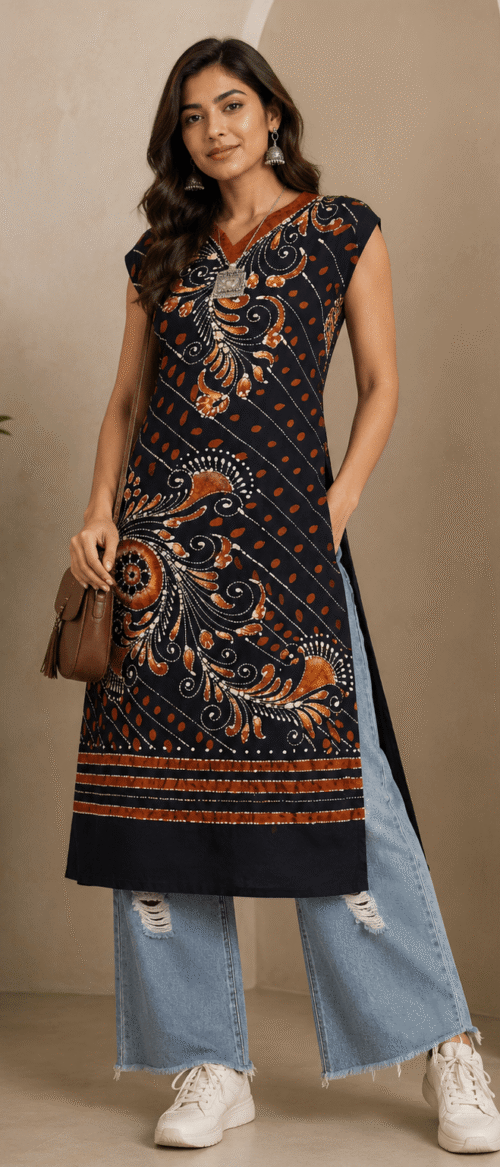 URVA'S Batik Kurta Maetrial