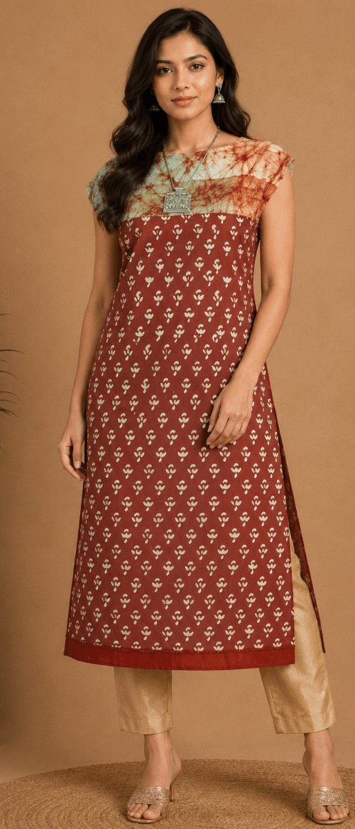 URVA'S Batik Kurta Maetrial