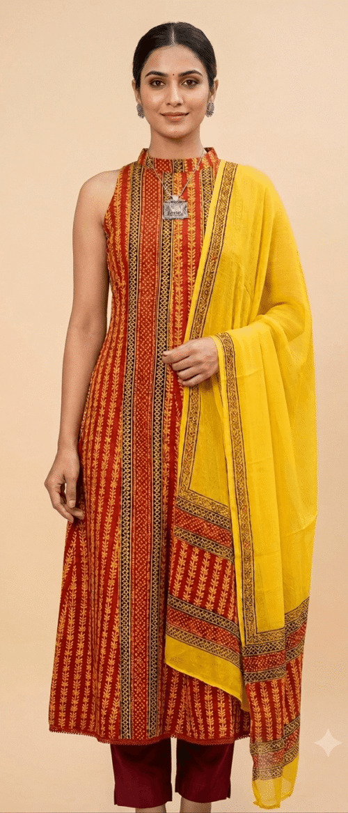 Bagh 2 Piece  Kurta Dupatta  Material Maroon